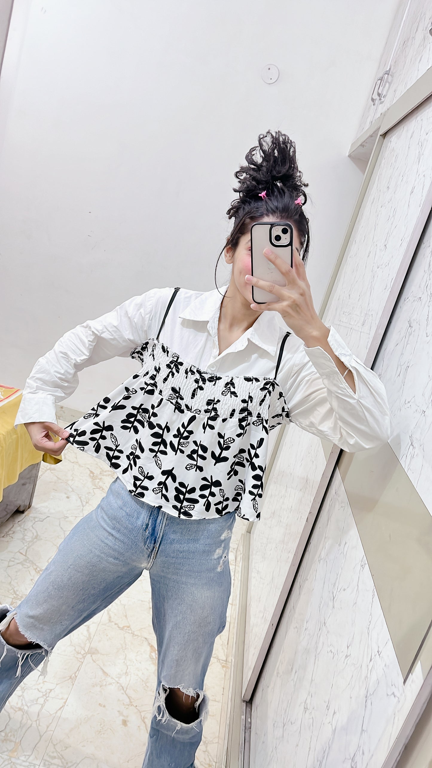 Size-L , bust -38( Shirt + TOP )