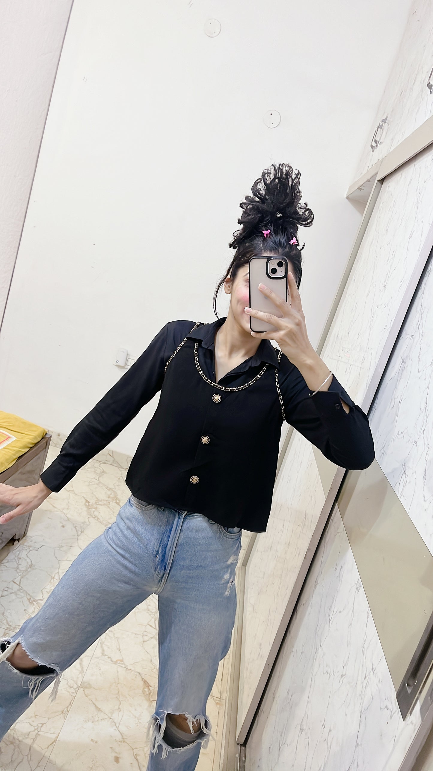 Size-S-M , bust -34( Shirt + TOP