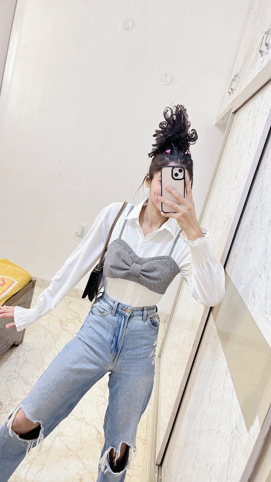 Size-S , bust -32( Shirt+ TOP )